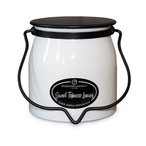 16 oz Butter Jar Candle: Sweet Tobacco Leaves