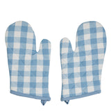 Annie Buffalo Check Blue Oven Mitt Set of 2