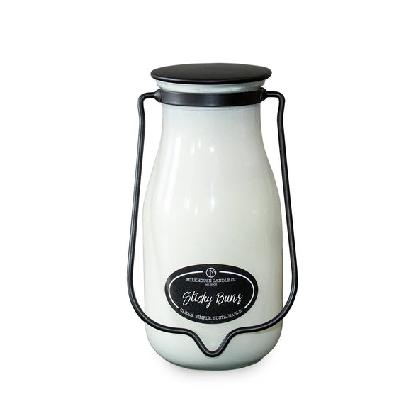 14 oz Milkbottle Candle: Sticky Buns