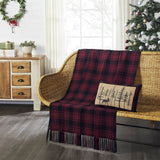 Cumberland Red Black Plaid Woven Throw 50x60