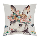 Garden Bunny Pillow 18x18
