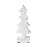 Christmas Evergreens White Wooden Figurine 11x4.5x2