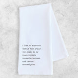 Inappropriate Comments, Sarcasm & Shenanigans - Tea Towel