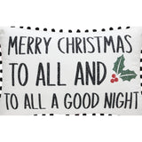 Annie Red Check To All A Good Night Pillow 14x22