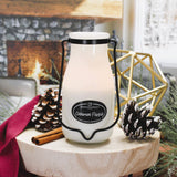 14 oz Milkbottle Candle: Cinnamon Fireside