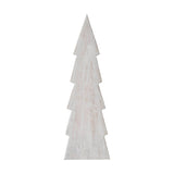 Christmas Tree Distressed White Wooden Figurine 11.5x3.5x1.5