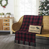 Cumberland Red Black Plaid Woven Throw 50x60