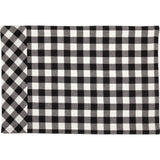 Vintage Check Black Placemat Set of 4 18Lx12W