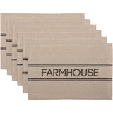 Farmhouse Placemat Set of 6 12x18