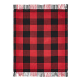 Harper Red Black Buffalo Check Woven Throw 50x60