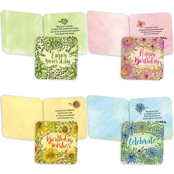 Color Outside the Lines - Boxed Birthday Cards - 20 Cards