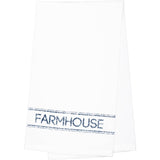 Blue Farmhouse Muslin Bleached White Tea Towel 19x28