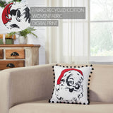 Annie Red Check Vintage Santa Pillow 12x12