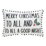 Annie Red Check To All A Good Night Pillow 14x22