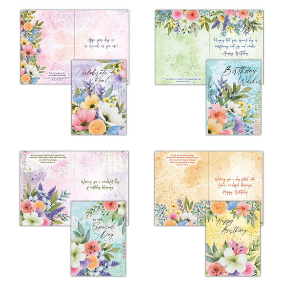 Religious Birthday Cards- Garden Breeze | 12 Cards