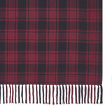 Cumberland Red Black Plaid Woven Throw 50x60