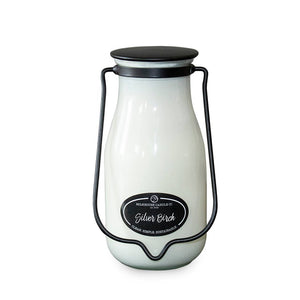 14 oz Milkbottle Candle: Silver Birch