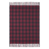 Cumberland Red Black Plaid Woven Throw 50x60