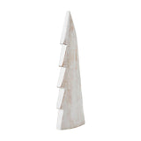 Christmas Tree Distressed White Wooden Figurine 15.75x5x1.5