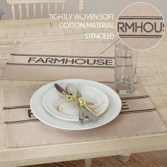 Farmhouse Placemat Set of 6 12x18