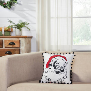 Annie Red Check Vintage Santa Pillow 12x12