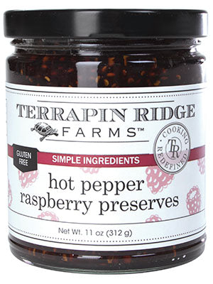 Hot pepper raspberry preserves